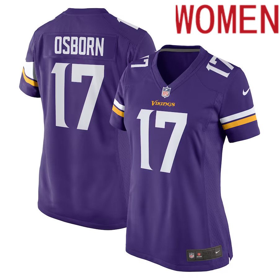 Women Minnesota Vikings #17 K.J. Osborn Nike Purple Game NFL Jersey